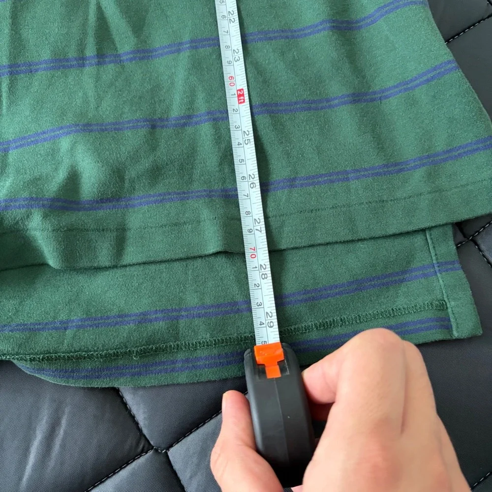 Polo Ralph Lauren Mens XL Green Purple Striped Short Sleeve Polo Shirt